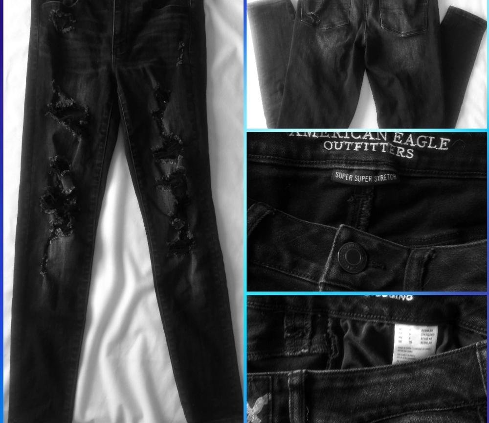 American Eagle Destroyed Jeggings, size 6